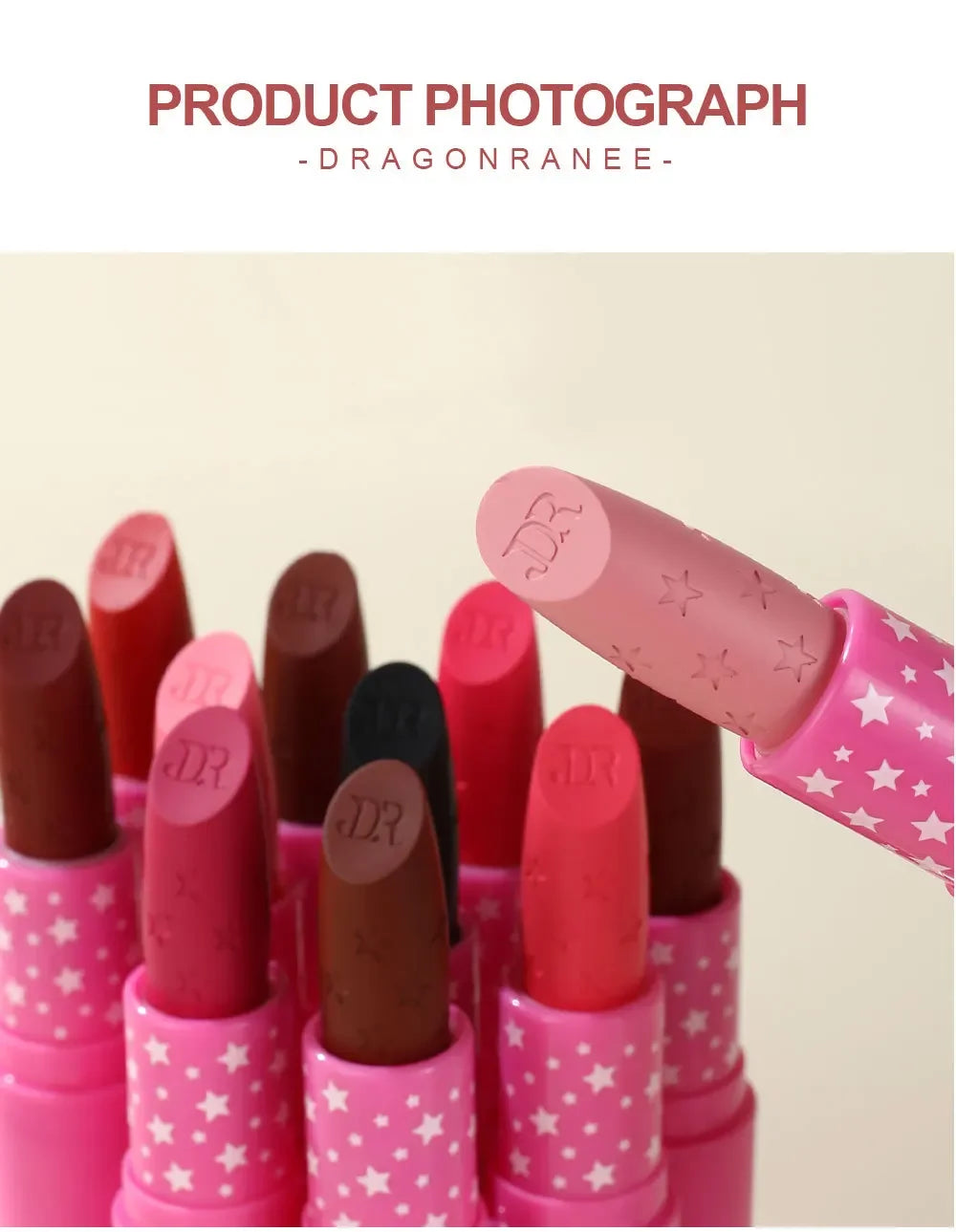 9 Colors Waterproof Rose Red Velvet Matte Lipstick Moisturizing Long Lasting Stars Not Easy To Fade Nude Lip Tint Black Lipstick