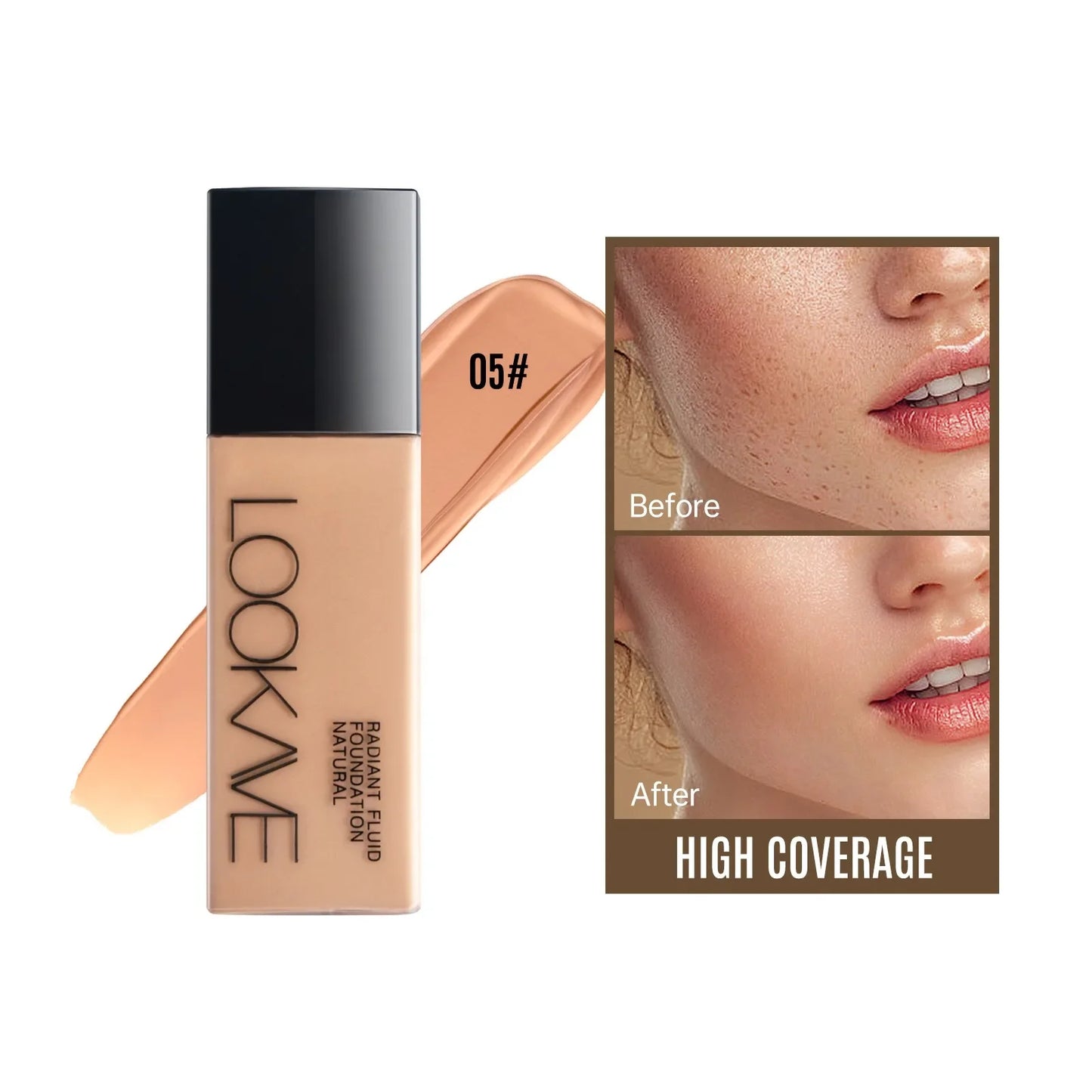 Breathable Matte Foundation Natural Nude Wheat Long Lasting Moisturizing Sweat-proof Liquid Concealer BB Cream for Women Makeup