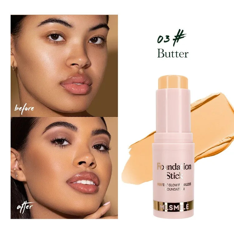 Matte Foundation Stick Oil Control Primer BB Cream Medium Coverage Light Bronzer Sculpt Face Outline Contour Brighten Concealer