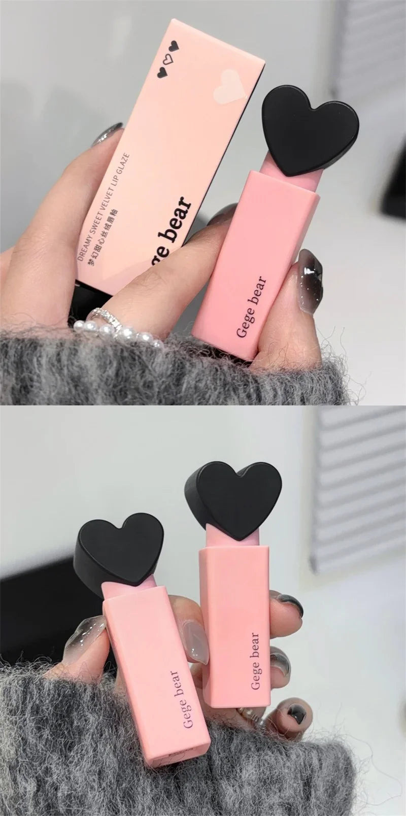 Dream Love Heart Lipstick Velvet Matte Lip Mud Clay Lip Gloss Liquid Lip Tint Cream Pigment Long Lasting Silky Lips Cosmetics