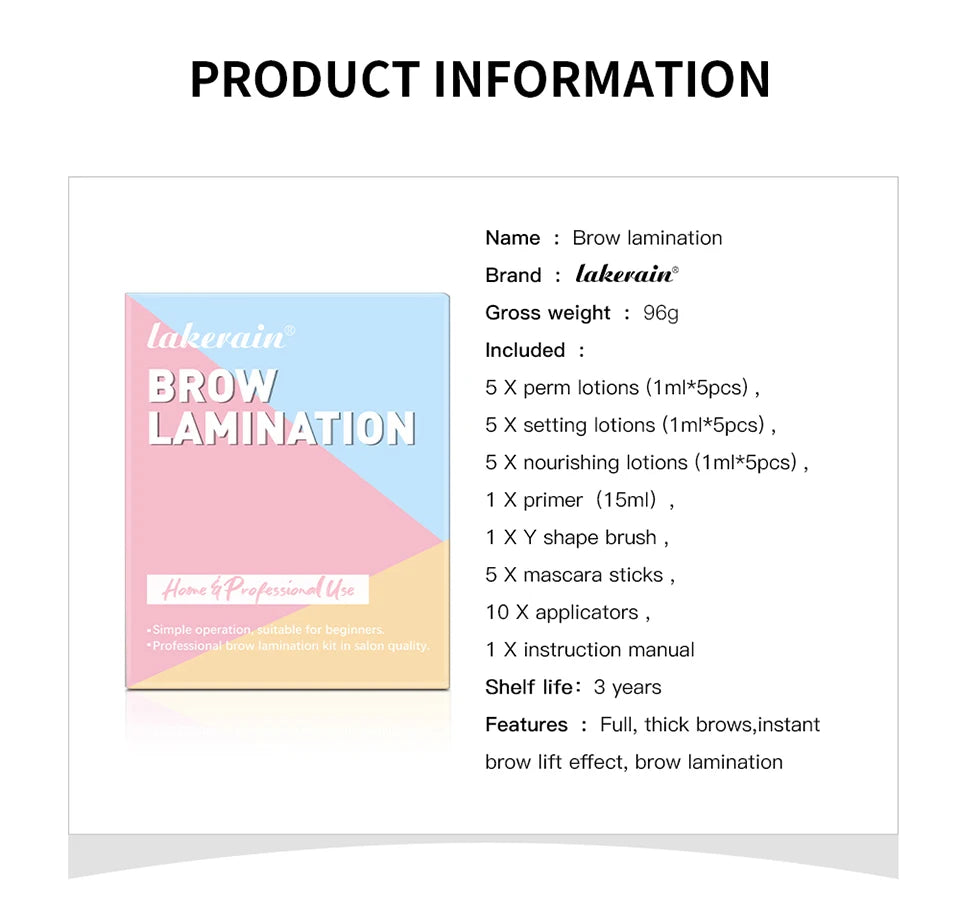 Brow Lamination Kit At Home DIY Eyebrow Lamination Kit Professional Eye Brow Perm Kit Instant DIY Eyebrow Lift Kit for Fuller