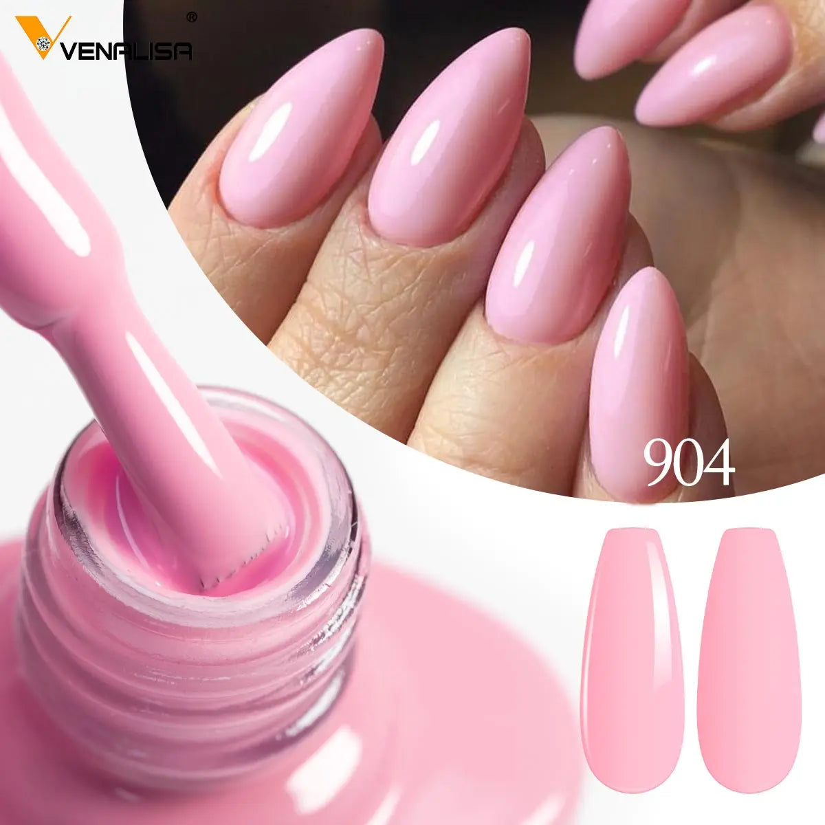 VENALISA Nail Gel Polish Semi Permanent Gellack Nail Art Salon TPO Free Glitter 7.5ml Soak off Organic UV LED Nail Gel Varnish