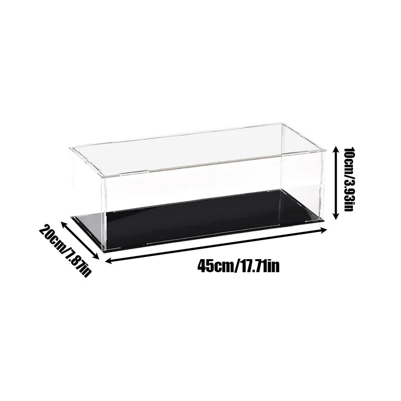 18 Sizes Clear Acrylic Display Case Dustproof Toy Cars Trucks Vans Model Box Collection Storage Home Countertop Show Boxes