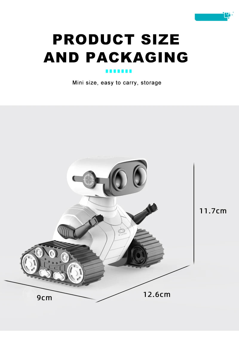Ebo Robot Toys Rechargeable RC Robot For Kids Boys And Girls Remote Control Toy With Music And LED Eyes Gift For Children's