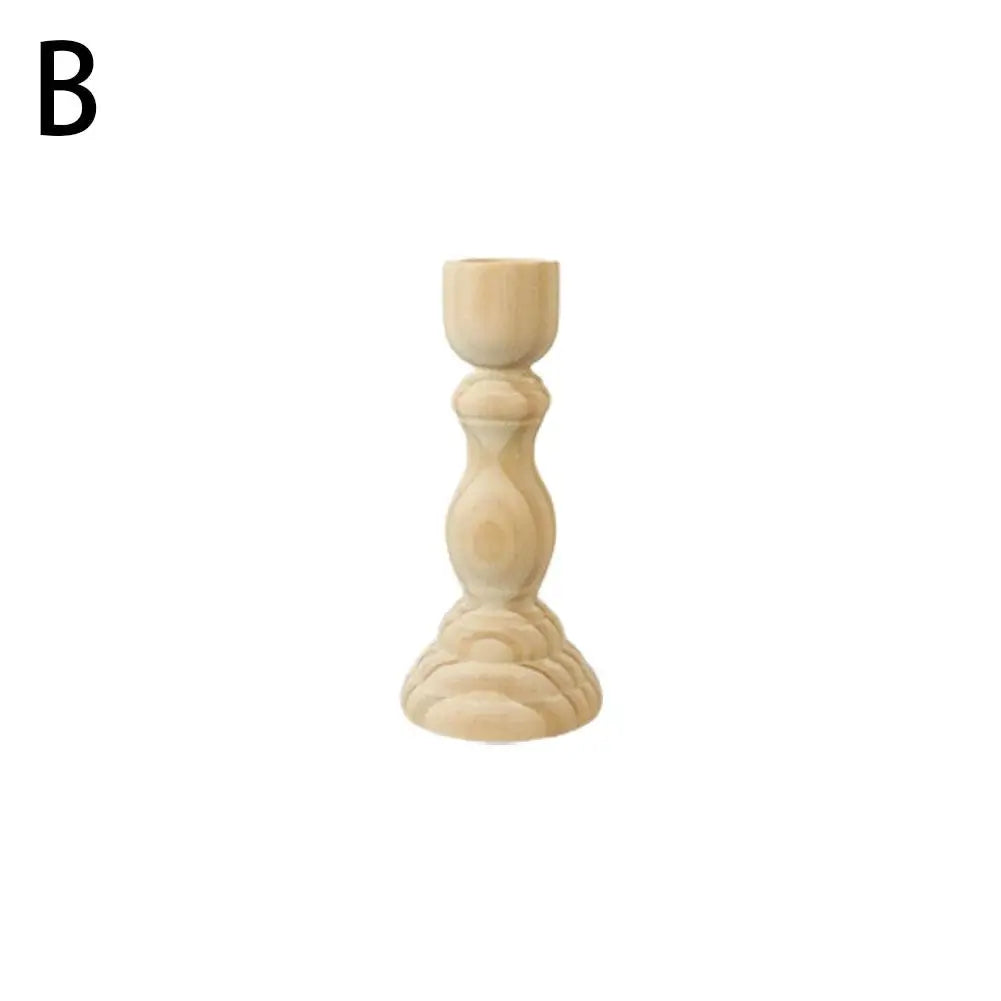 Retro Wood Classic Candlestick a