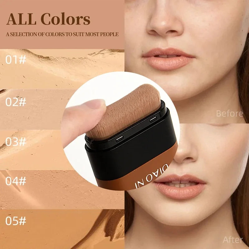 Matte Foundation Cream Stick Multi-Use Eraser Makeup Full Coverage Waterproof Lasting Oil-control Cover Acne Base With brush
