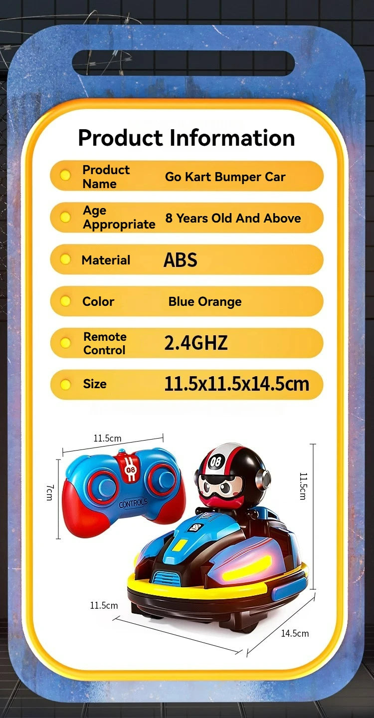 RC Football Sports Battle Bumper Car Toy for Kid Catapult Robot Karting Toy with Music Light RC Game for Boy Girl Family Battles