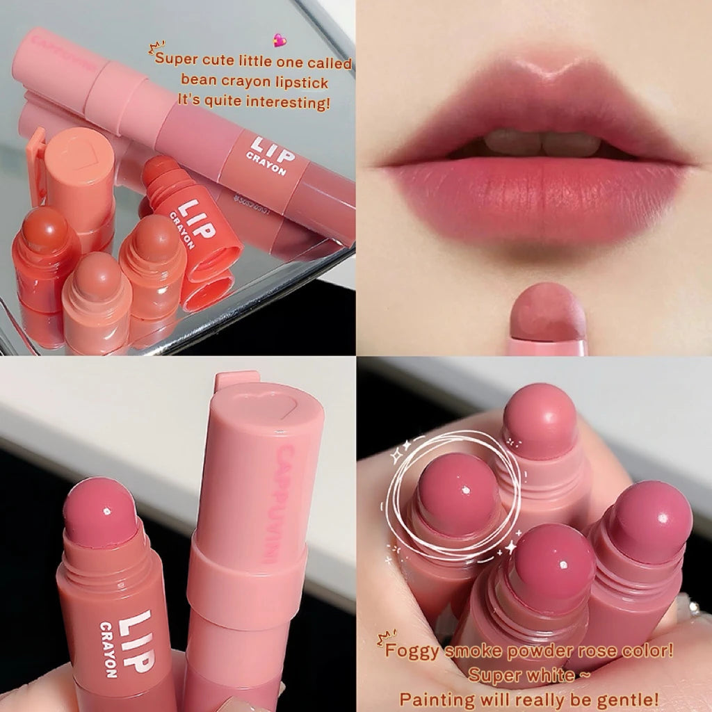 4 In 1 Nude Matte Lipstick Pencil Kit Velvet Sexy Red Lip Tint Non-stick Cup Multicolour Lipstick Pen Makeup Lips Cosmetic Set