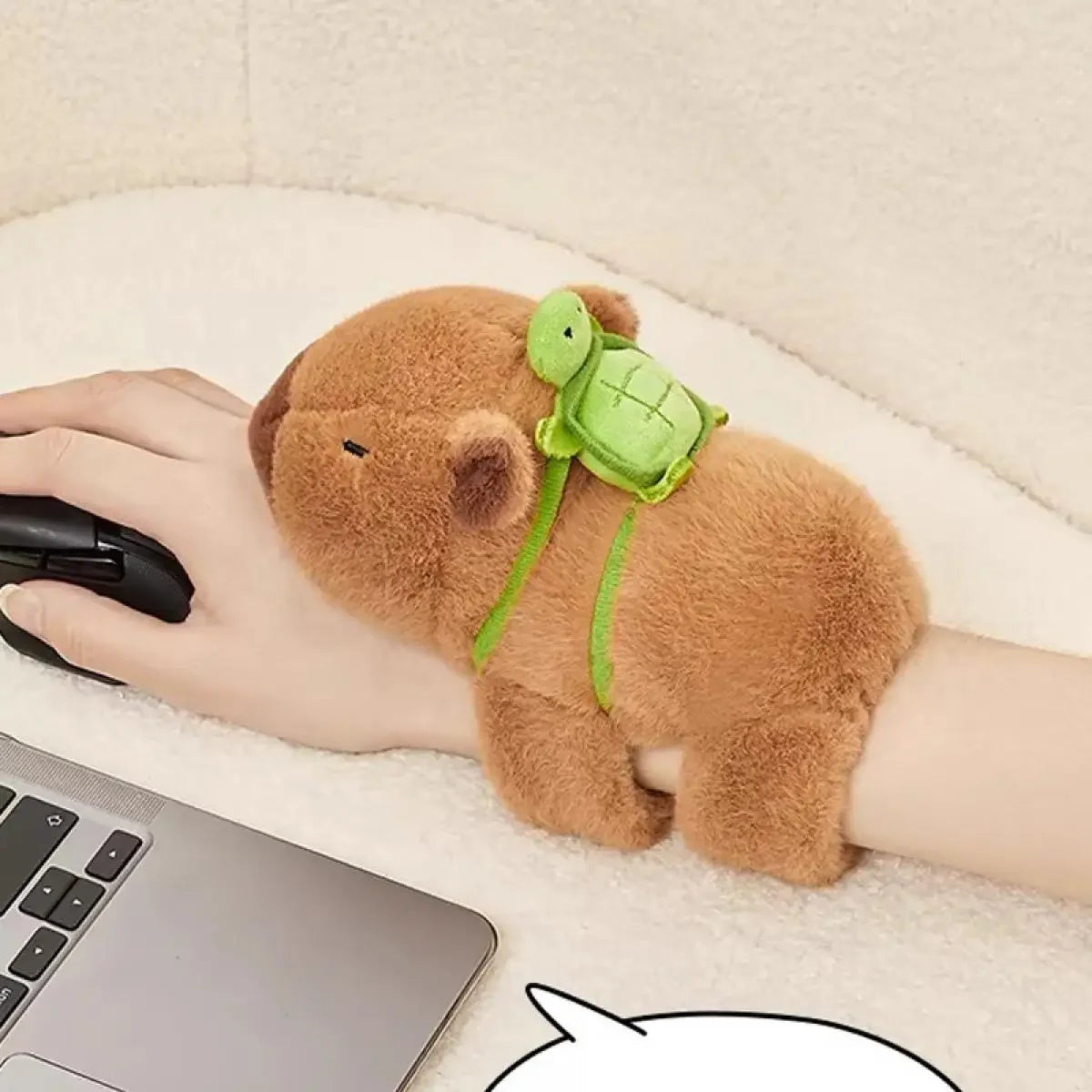 Rytanda capibara Clap Circle Toys Slap Snap Wrap Wristband bracciale Capybara peluche Hand Ring Fun Pop Circles