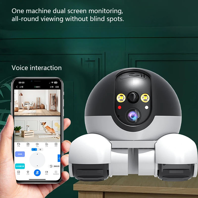 1080P Pet Tracking WIFI Camera Home Security Protection Surveillance Camera Mobile APP Remote Control Baby Pet Monitor Robot Cam