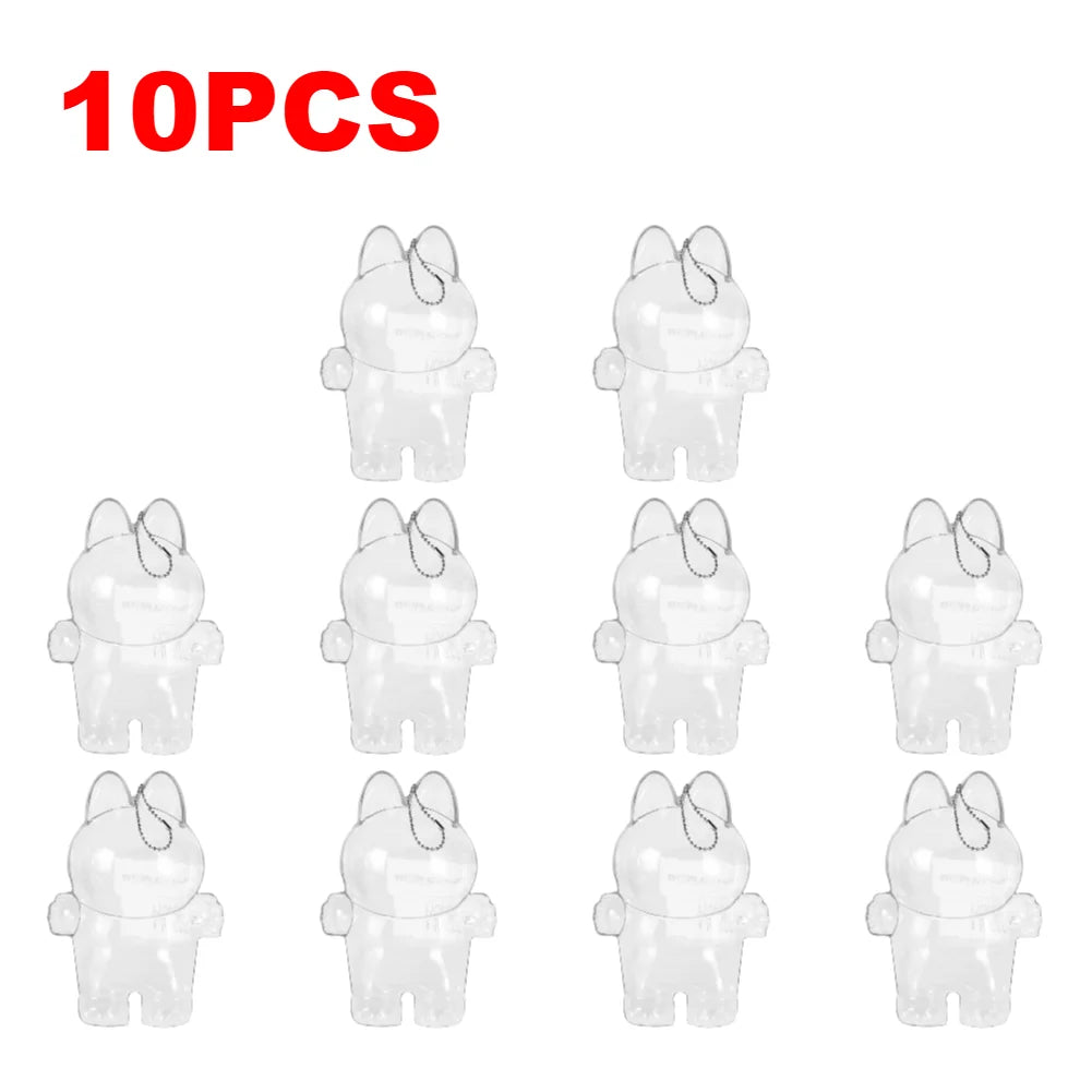 Protective Case for Labubu Have a Seat Transparent Protective Cover for Labubu Doll Plastic Clear Display Box Easy Installation