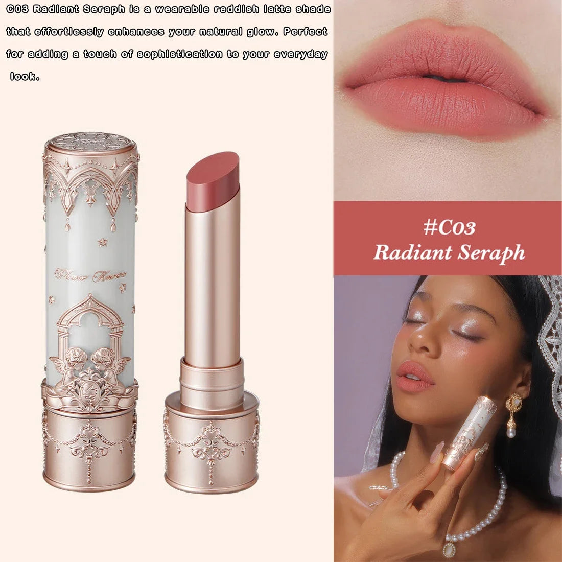 Flower Knows Little Angel Velvet Matte Lipstick Waterproof Long Lasting Soft Moisturizing Lip Gloss K Beauty Clean Girl Makeup