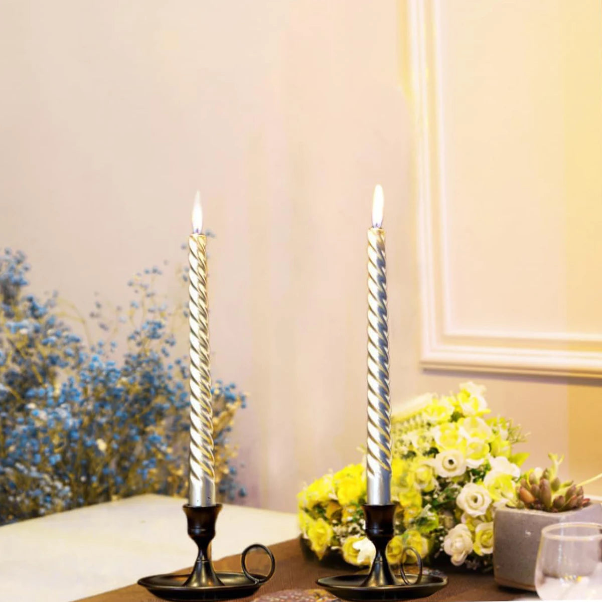 Metal Desktop Candle Holder