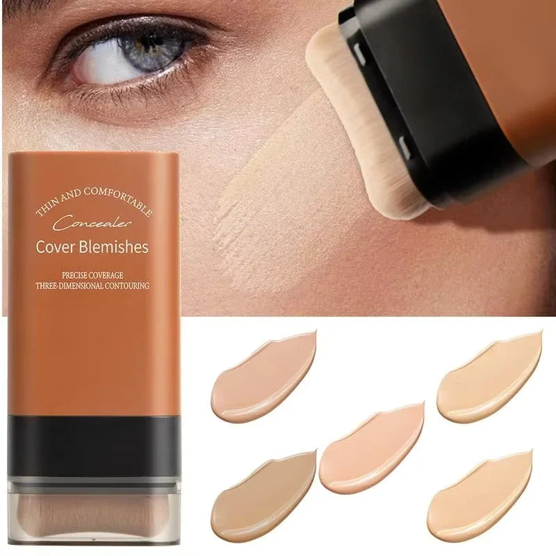 Matte Foundation Cream Stick Multi-Use Eraser Makeup Full Coverage Waterproof Lasting Oil-control Cover Acne Base With brush