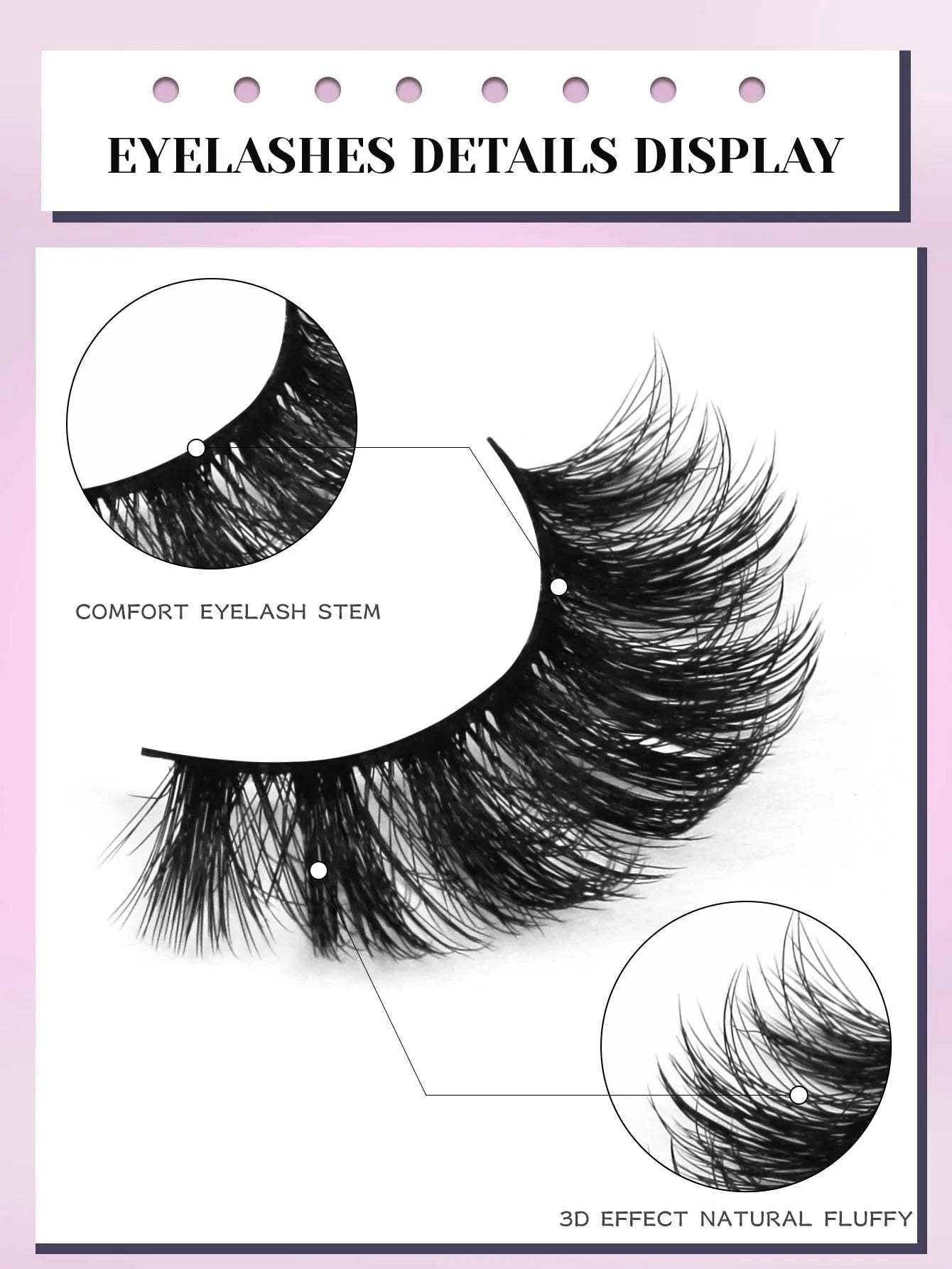 Veltrinay Fake Lashes 3D Mink Lashes Soft False Eyelashes Natural Thick Faux Mink Eyelashes Extention Makeup