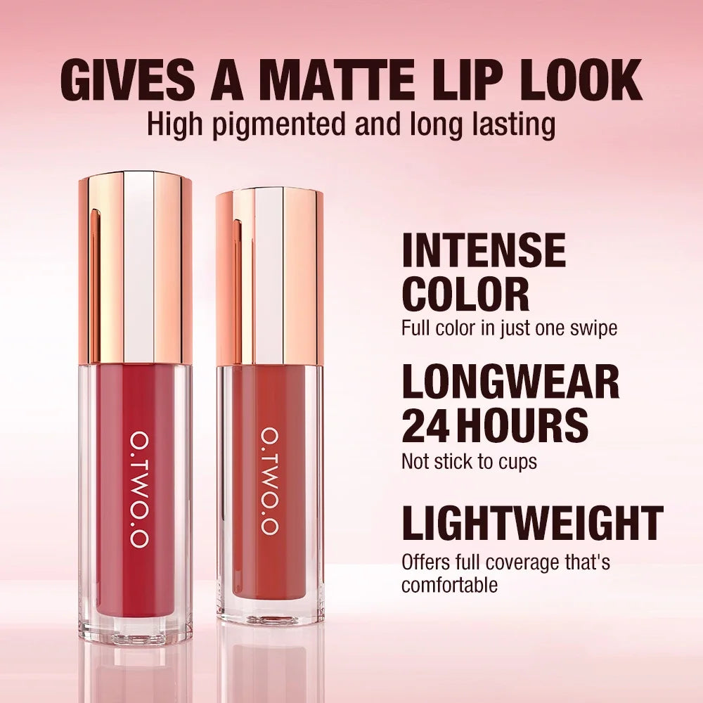 Velvet Matte Lipstick Ultra Pigmented Long Lasting Waterproof Lip Gloss Smudge Proof Non Sticky Hydrating Lip Stain