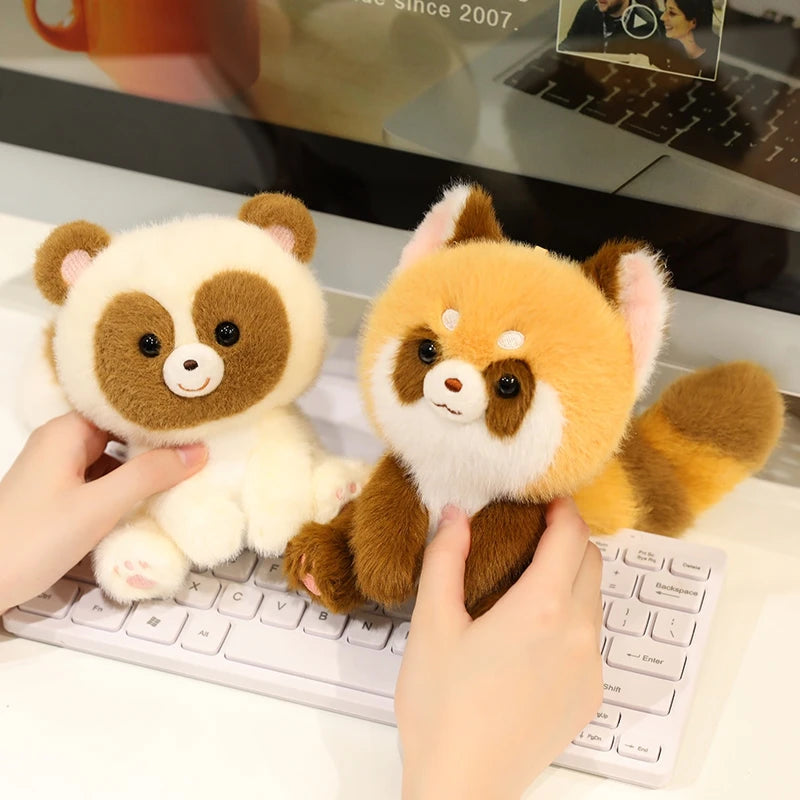 Cute Sitting Animals Red Panda Fox Sloth Cat Soft Plush Dolls Stuffed Capybara Pig Plushie Baby Toys Gifts For Children