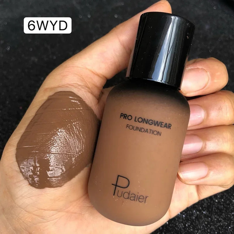 40ML Face Liquid Foundation Full Concealer Makeup Waterproof Base Brighten Whitening Cover Dark Circle Matte Foundation Cosmetic