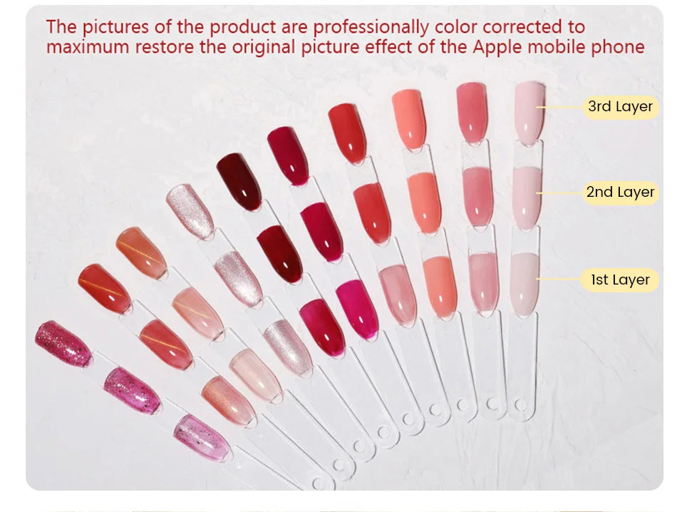 BORN PRETTY 15ml Milky Pink Rubber Base Gel Nail Polish Glitter Semi-Permanent Varnish Soak Off Self Leveling UV LED Polish