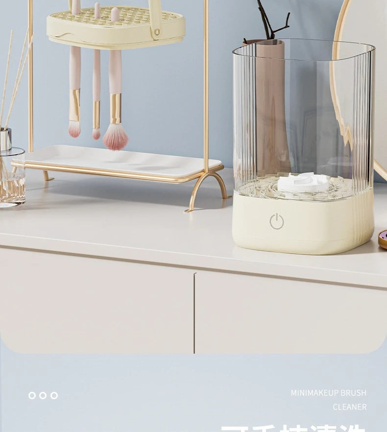 2025 New USB Electric Makeup Brush Cleaner Rechargeable Makeup Brushes Cleaning Tool Automatic Makeup Brush Cleaning Stand Devic