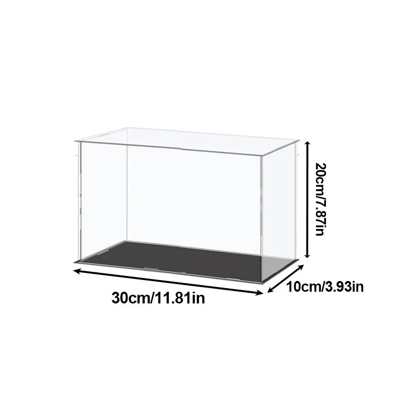 Clear Acrylic Display Case Dustproof Toy Car Trucks Vans Model Box Collection Storage Countertop Show Box