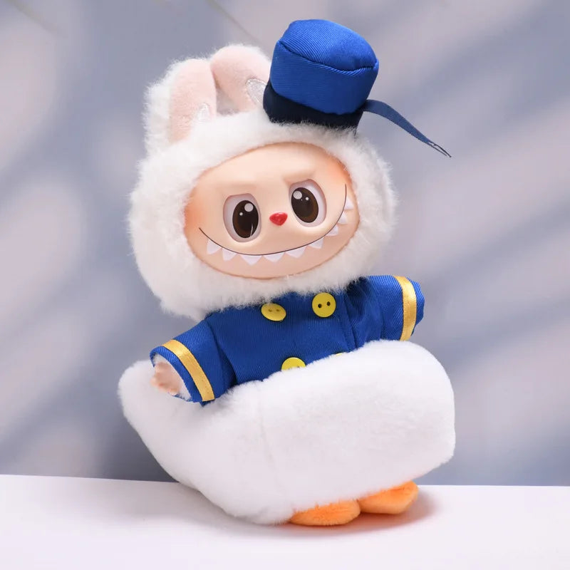 Labubu  Duck  Costume Clothes  Replacement  Doll Hanging  Ornament  First Second  Generation Soft  Plush Toy Accessories