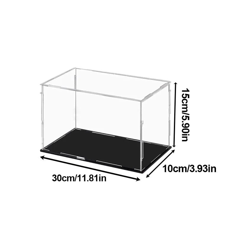 Clear Acrylic Display Case Dustproof Toy Car Trucks Vans Model Box Collection Storage Countertop Show Box