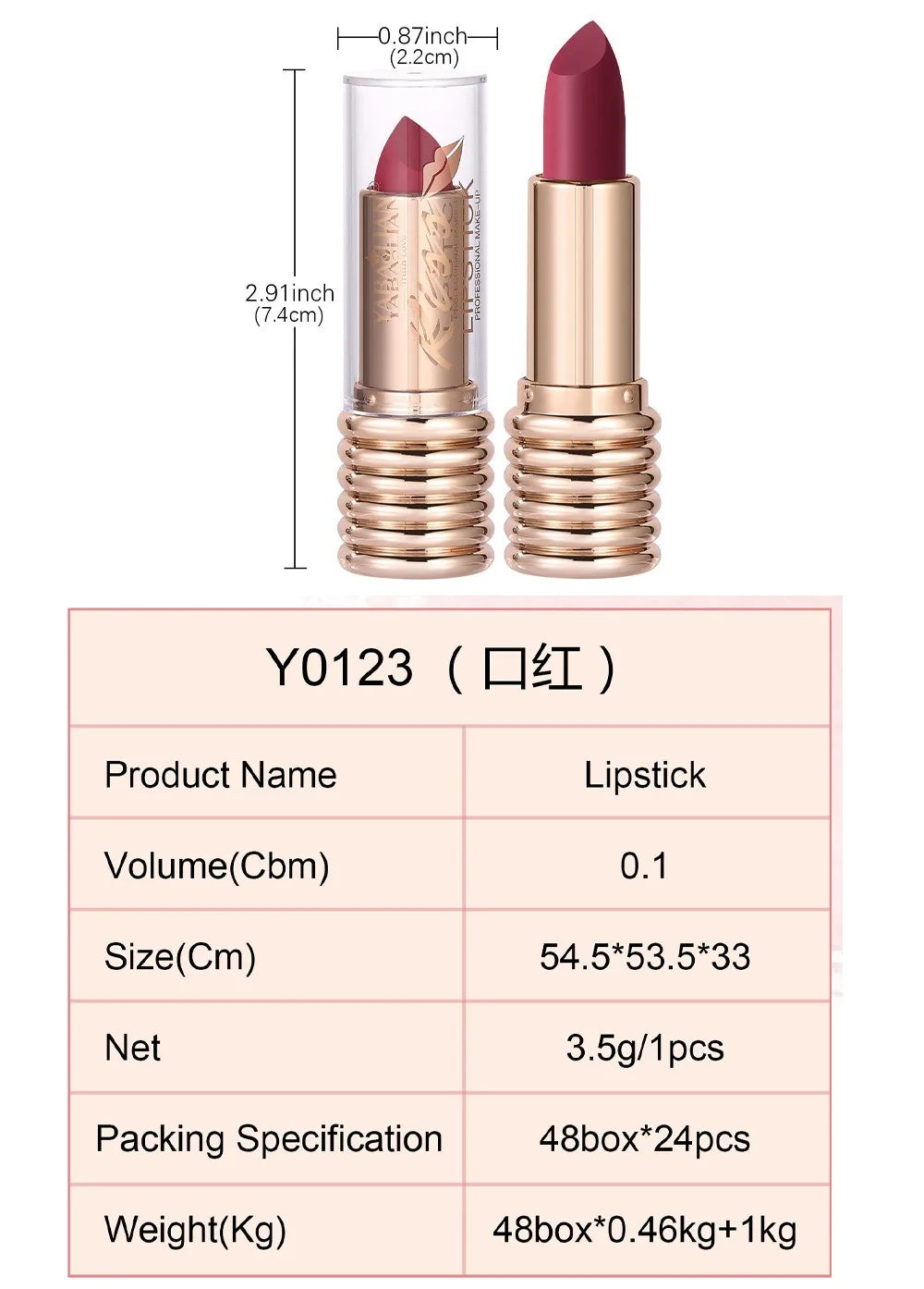 Threaded Long-lasting Matte Lipstick With Smudge-Proof Formula Velvet Lips Sauce Color Liner Pencil For Women's Makeup Cosmetic