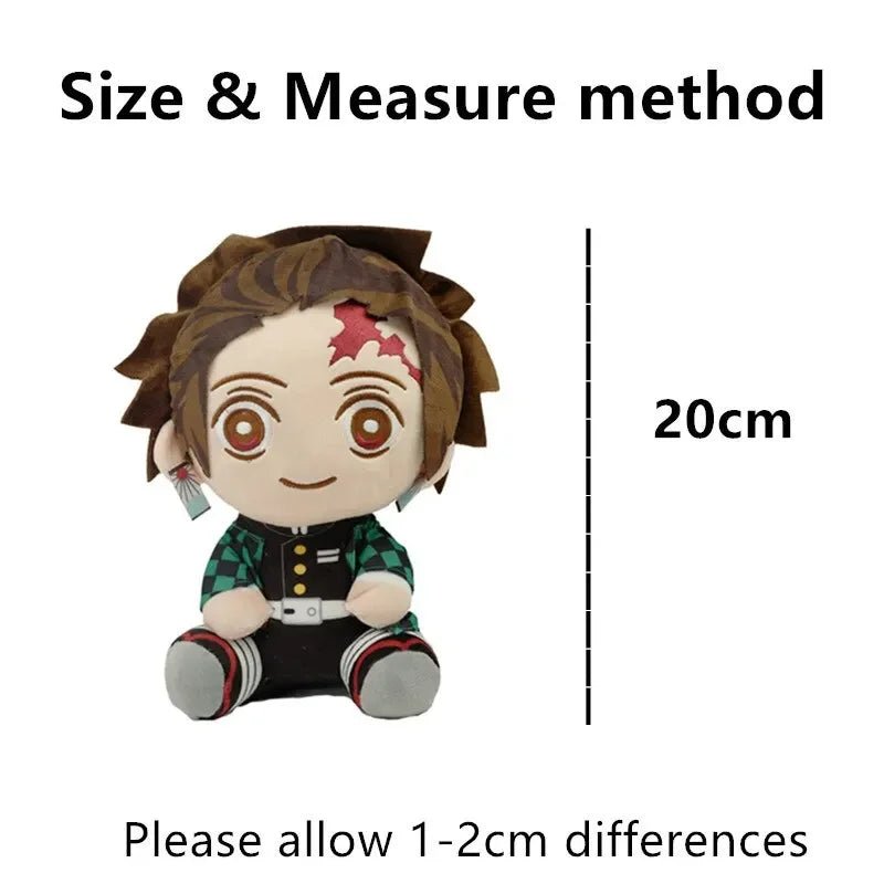 20cm Hot Japan Demon Slayer Plush Dolls Lovely Anime Kimetsu No Yaiba Kamado Tanjirou Nezuko Zenitsu Kyoujurou Toys Kids Gifts