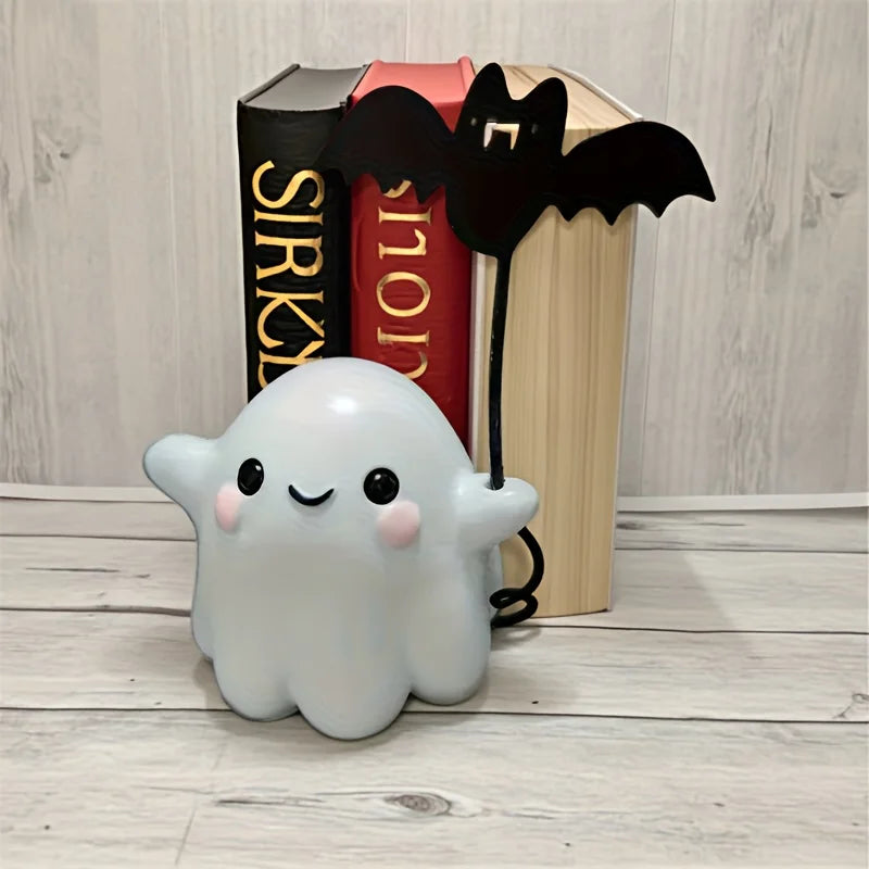 1 Piece Halloween Cute Ghost Bat Ornament Ghost Bat Desktop Party Decoration Small Gift Compact and Adorable Ghost Toy