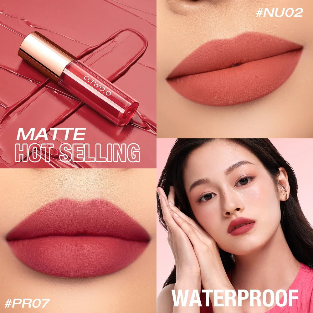 Velvet Matte Lipstick Ultra Pigmented Long Lasting Waterproof Lip Gloss Smudge Proof Non Sticky Hydrating Lip Stain