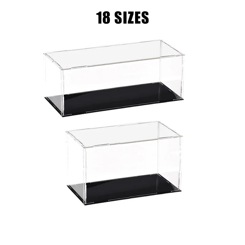 Clear Acrylic Display Cases - 18 Sizes