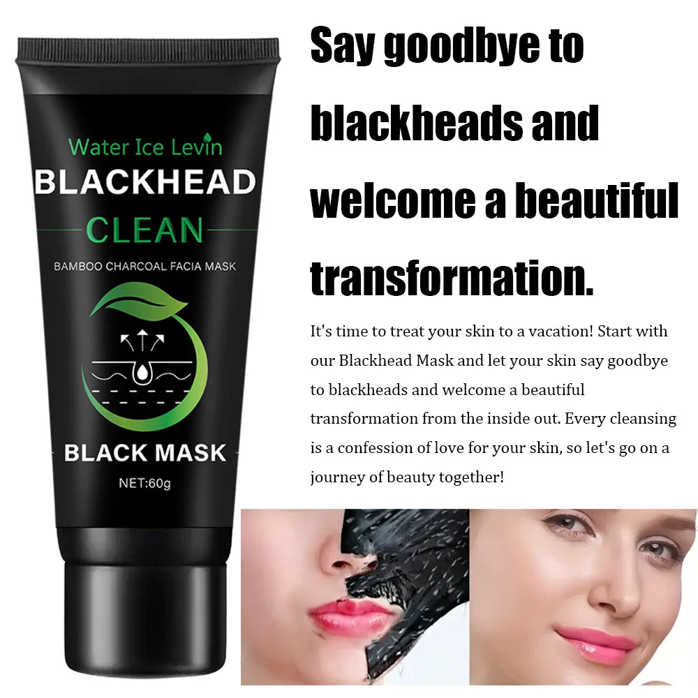 Bamboo Charcoal Fiber Mask Blackhead Removal Deep Mask Deep Cleansing Cleansing Exfoliating Mask Treatment Black Mask