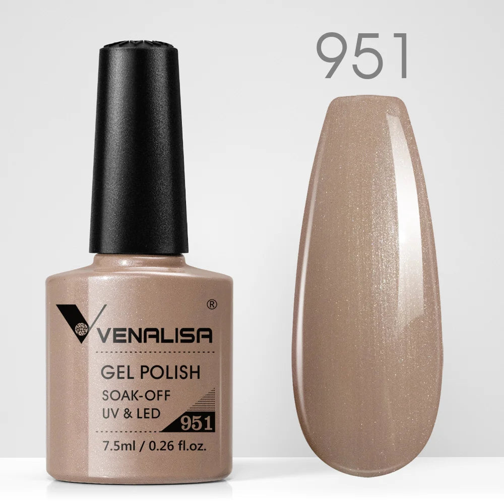VENALISA Nail Gel Polish Semi Permanent Gellack Nail Art Salon TPO Free Glitter 7.5ml Soak off Organic UV LED Nail Gel Varnish