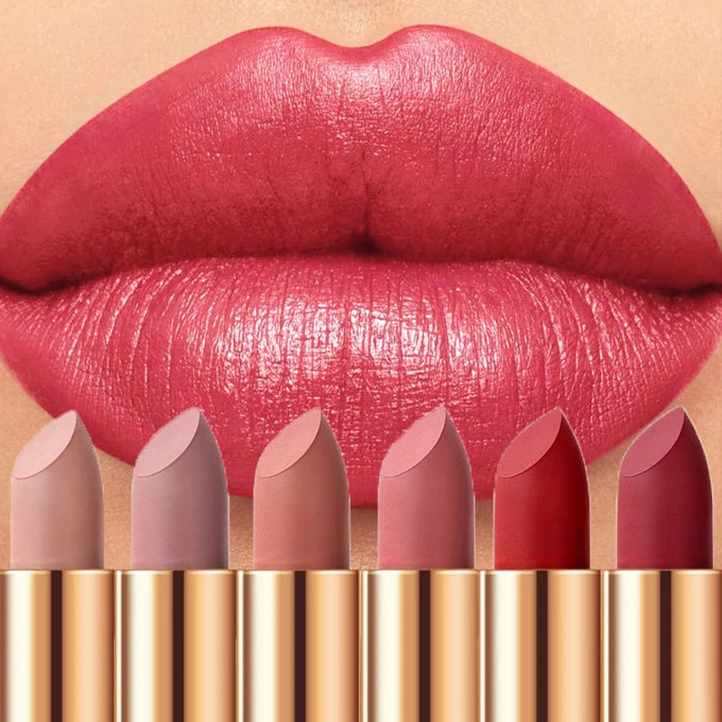 8-Colors Matte Lipstick Sexy Red Waterproof Lip Stick Long Lasting Smudge-free Classic Highly Pigmented Velvet Lip Tint Makeup