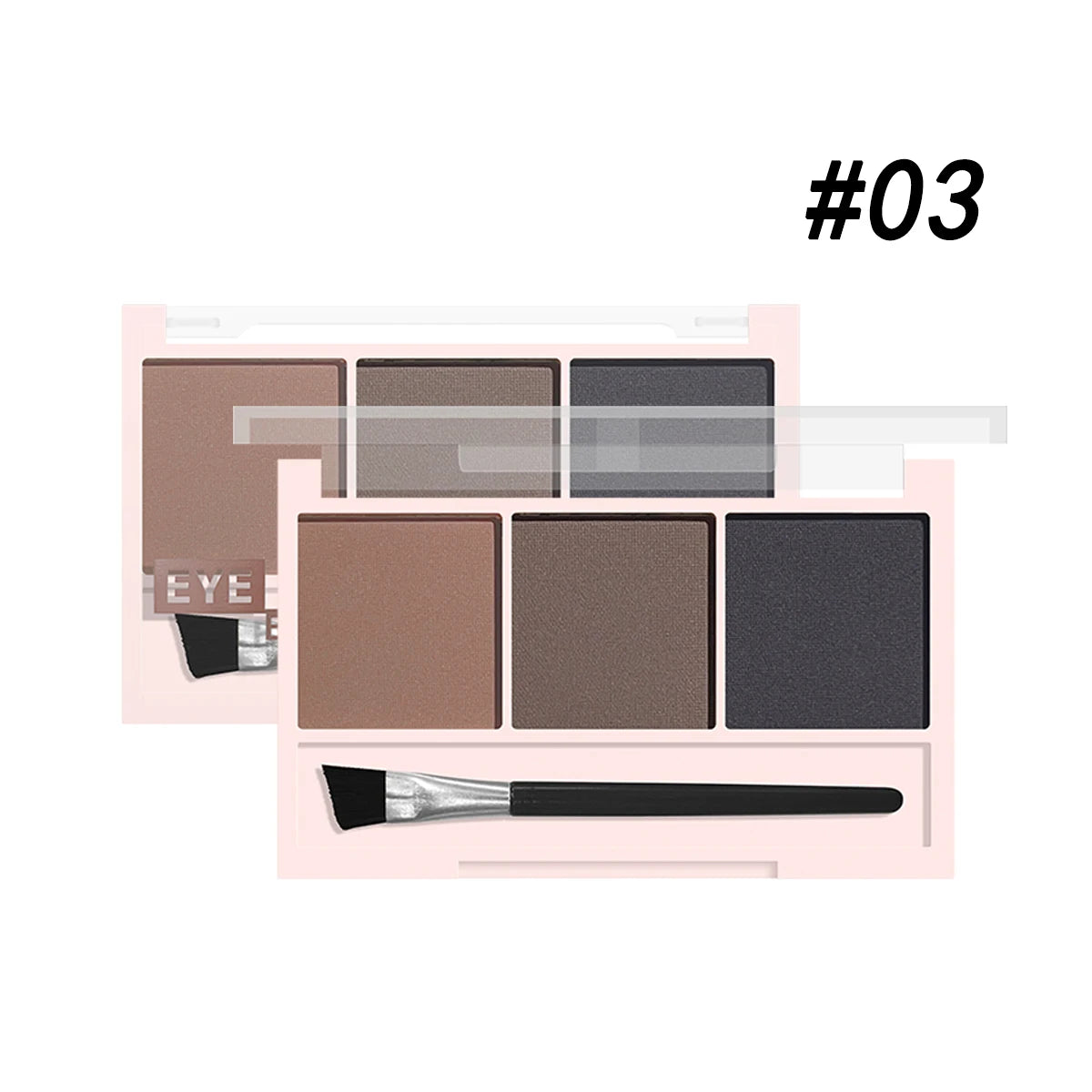 3-Color Brow Powder Set with Brush - Long-lasting, color-resistant, versatile contour makeup set for natural, three-dimensional
