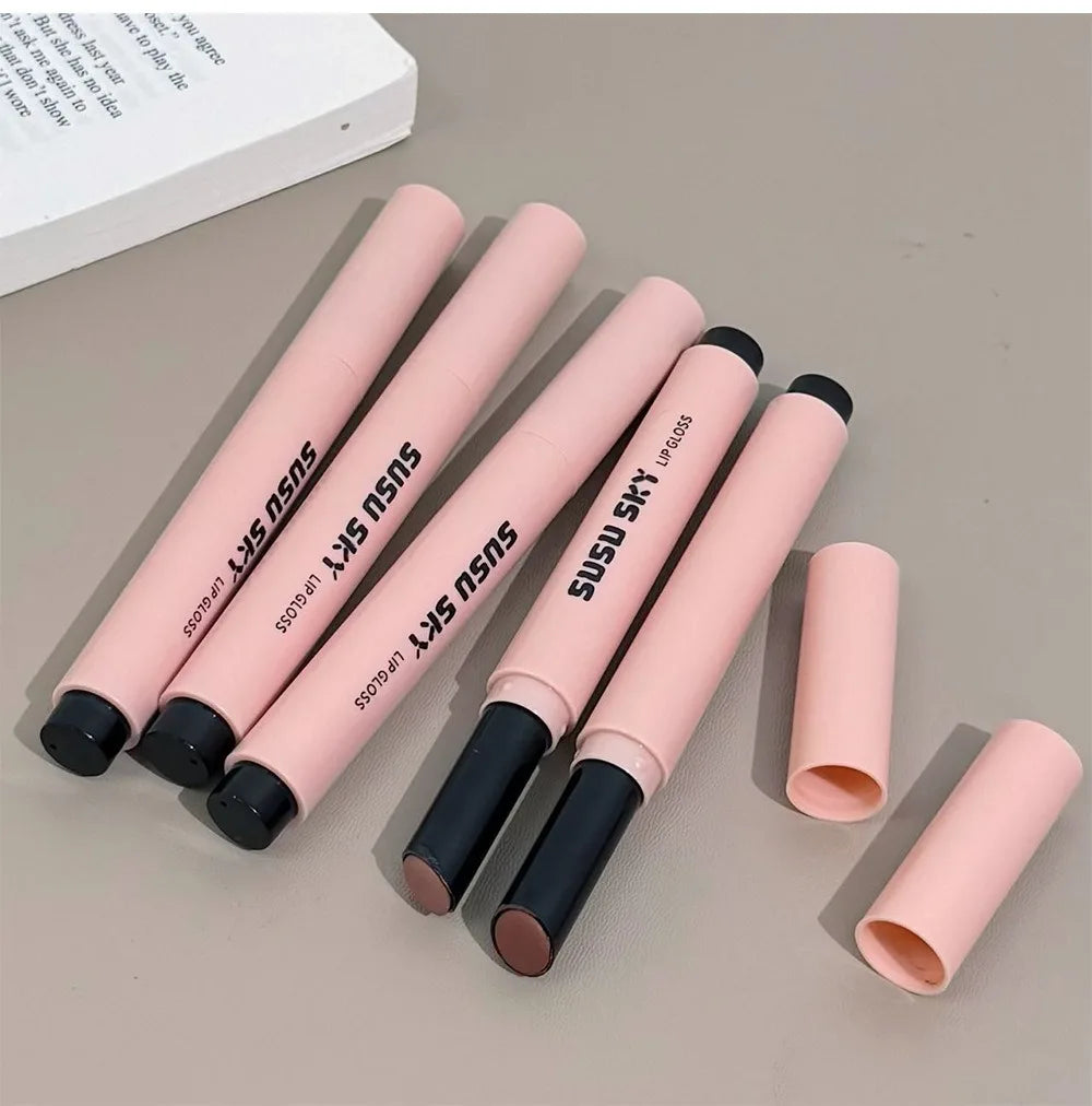1Pc Moisturizing Velvet Matte Lipstick Hazelnut Mousse Long Waterproof Light Natural Warm Brown Red Toned Lip Tint Make Up Stain