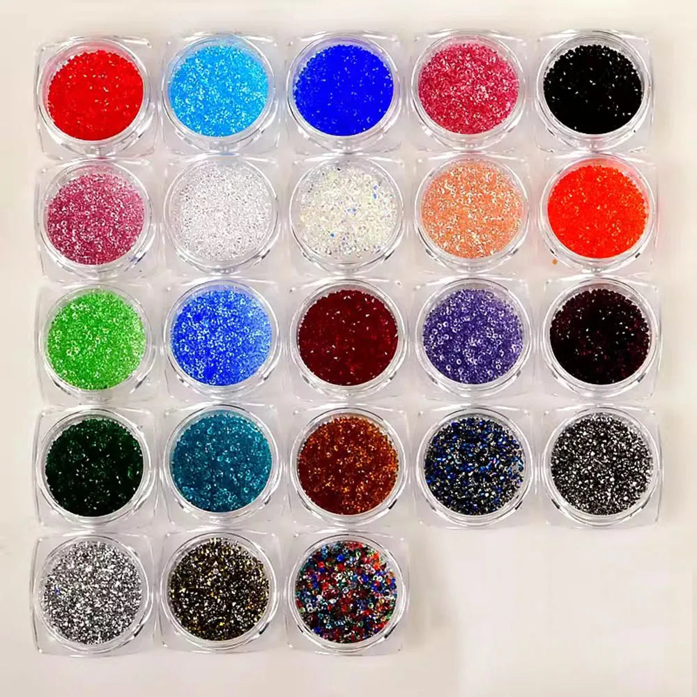 1440pcs/bag 1.2mm Wholesale Mini Pixie стразы Non Hotfix Rhinestone Micro Crystal Zircon Nail Art Rhinestones Decoration