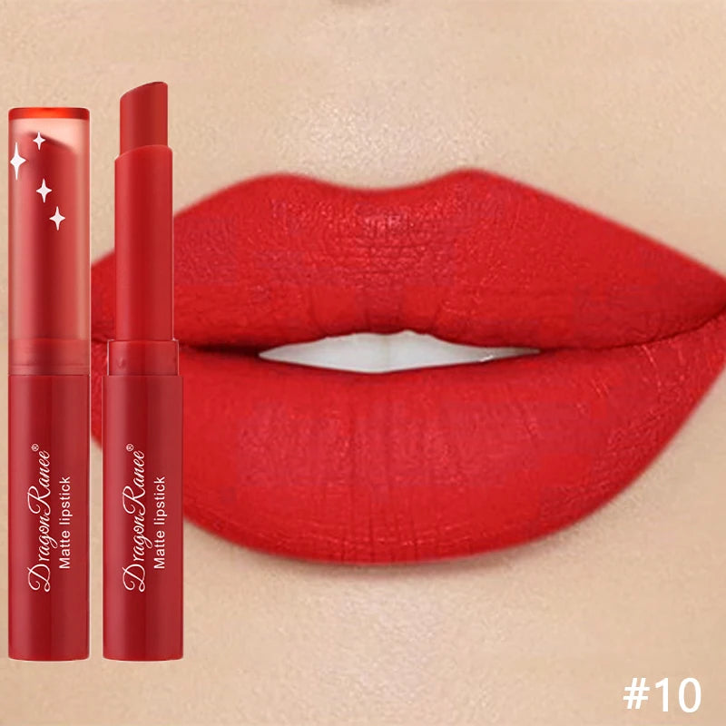 Nude Matte Lipstick Waterproof Nude Pink Lip Sticks Not Fading Sexy Red Velvet Lipsticks for Women Make Up Lasting Lip Cosmetics