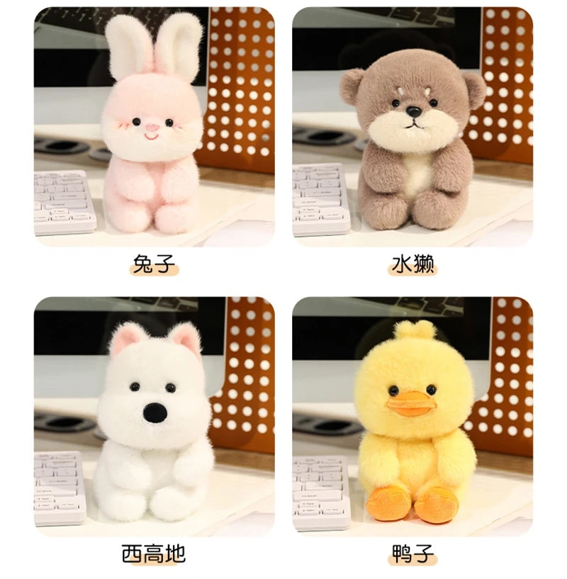 Cute Sitting Animals Red Panda Fox Sloth Cat Soft Plush Dolls Stuffed Capybara Pig Plushie Baby Toys Gifts For Children