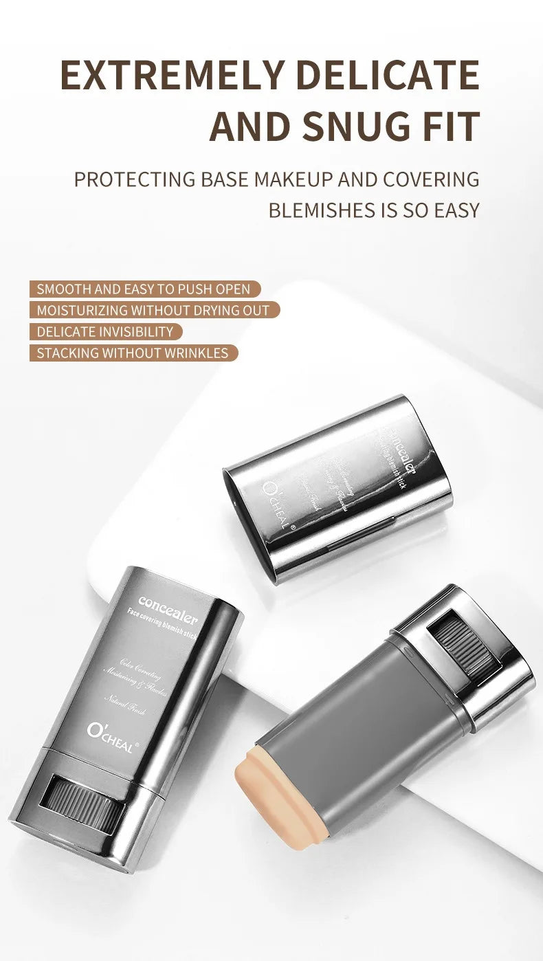 Matte Foundation Cream Stick Waterproof Lasting Oil-control Cover Acne Base Smooth Makeup Moisturize Brighten Concealer Lip Base