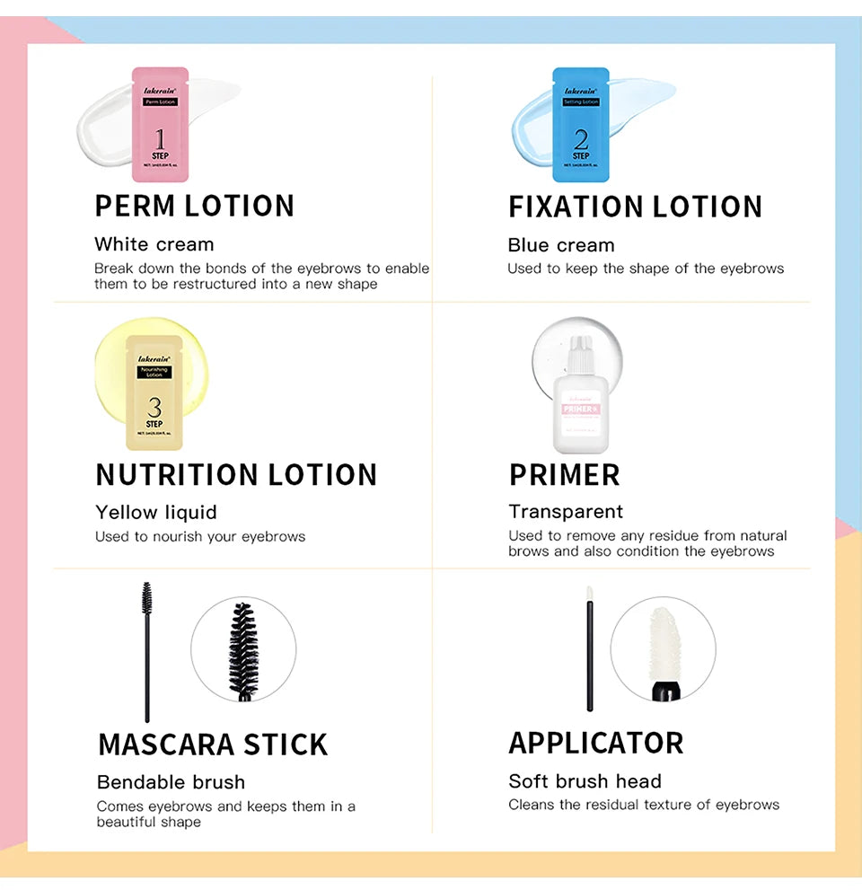 Brow Lamination Kit At Home DIY Eyebrow Lamination Kit Professional Eye Brow Perm Kit Instant DIY Eyebrow Lift Kit for Fuller