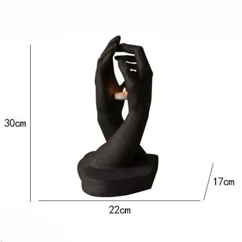 Hands Candle Holder Modern Sculpture Candle Holders Elegant Candlestick Aesthetic Decorative Candlesticks Table Decorations