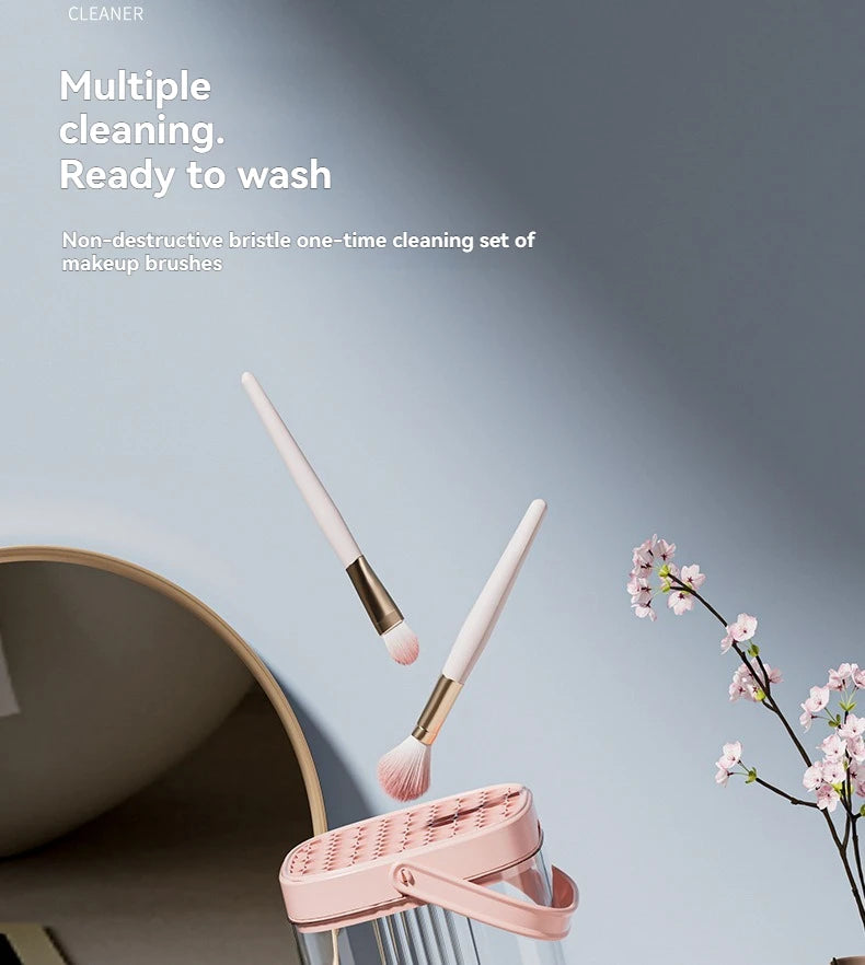2025 New USB Electric Makeup Brush Cleaner Rechargeable Makeup Brushes Cleaning Tool Automatic Makeup Brush Cleaning Stand Devic