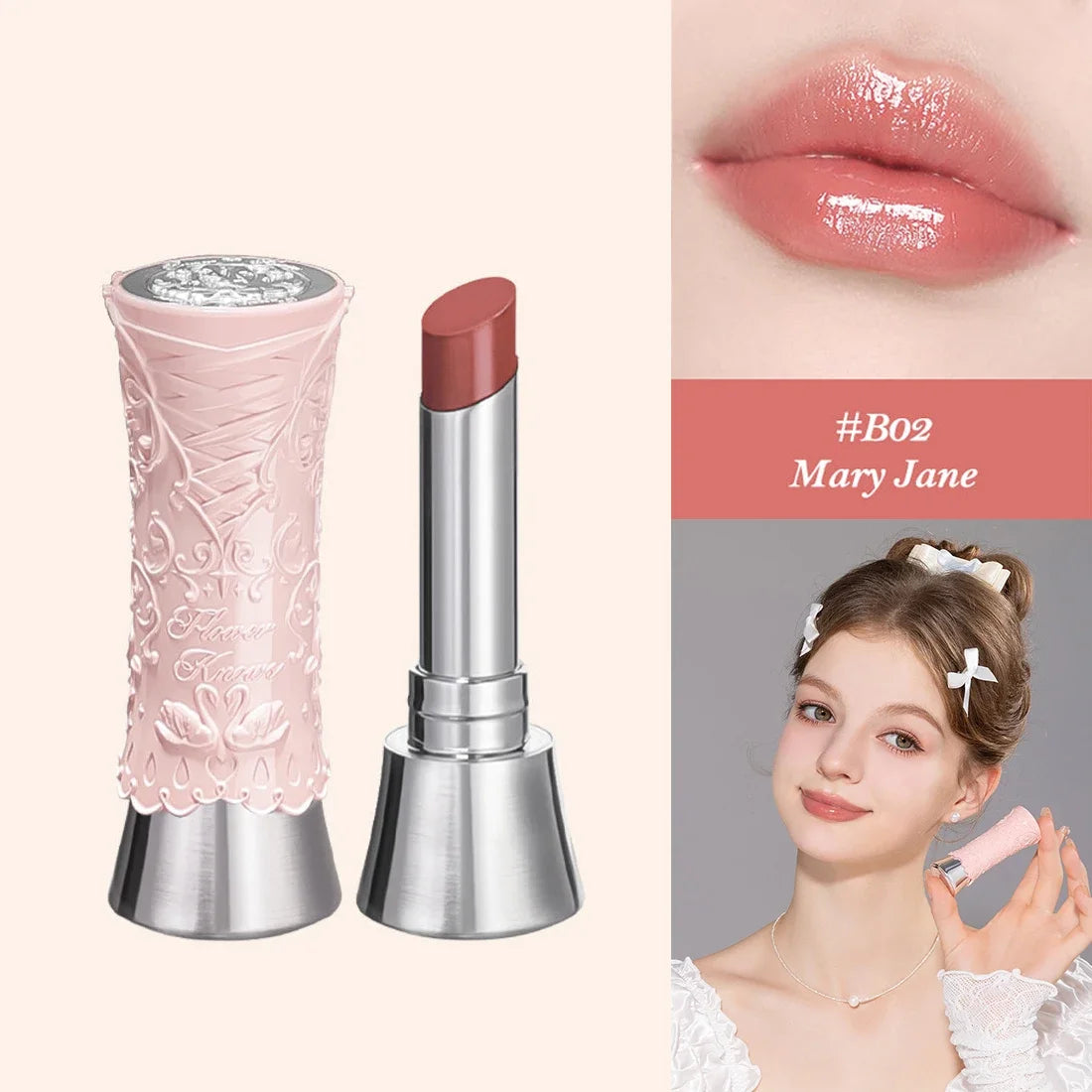 Flower Knows Little Angel Velvet Matte Lipstick Waterproof Long Lasting Soft Moisturizing Lip Gloss K Beauty Clean Girl Makeup