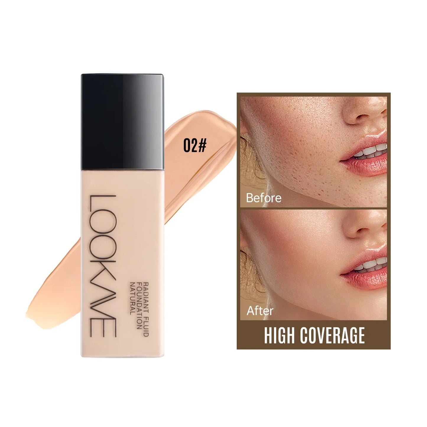 Breathable Matte Foundation Natural Nude Wheat Long Lasting Moisturizing Sweat-proof Liquid Concealer BB Cream for Women Makeup