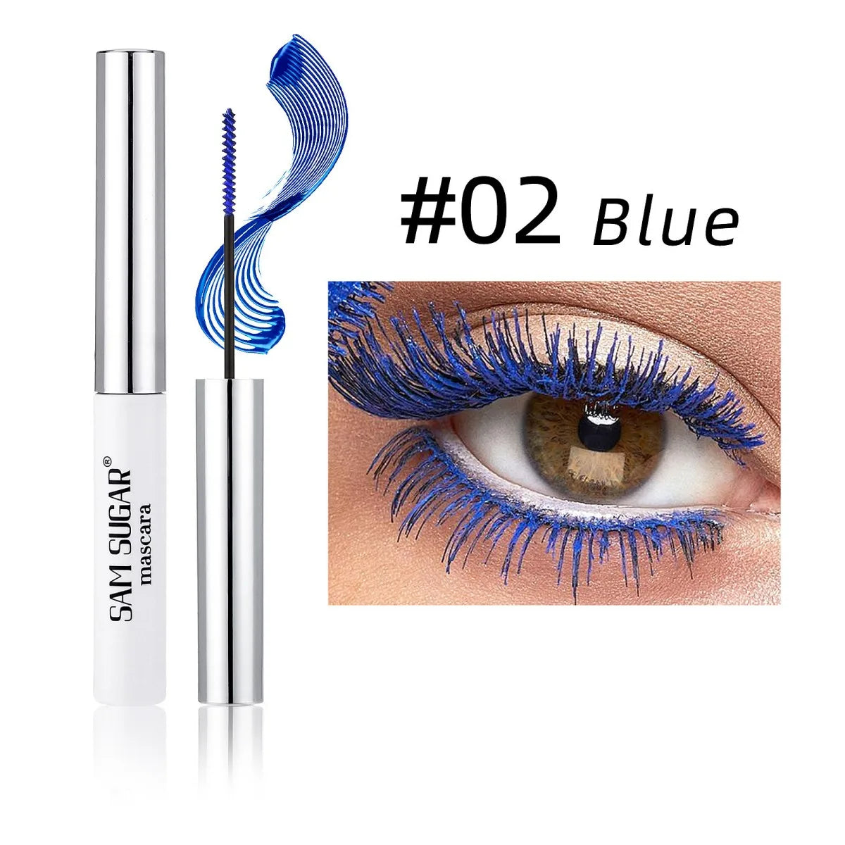 Colored Mascara Eyelashes, Purple Blue Red White Black Colorful Waterproof Mascara Charming Long Lasting Voluminous Mascara Eye
