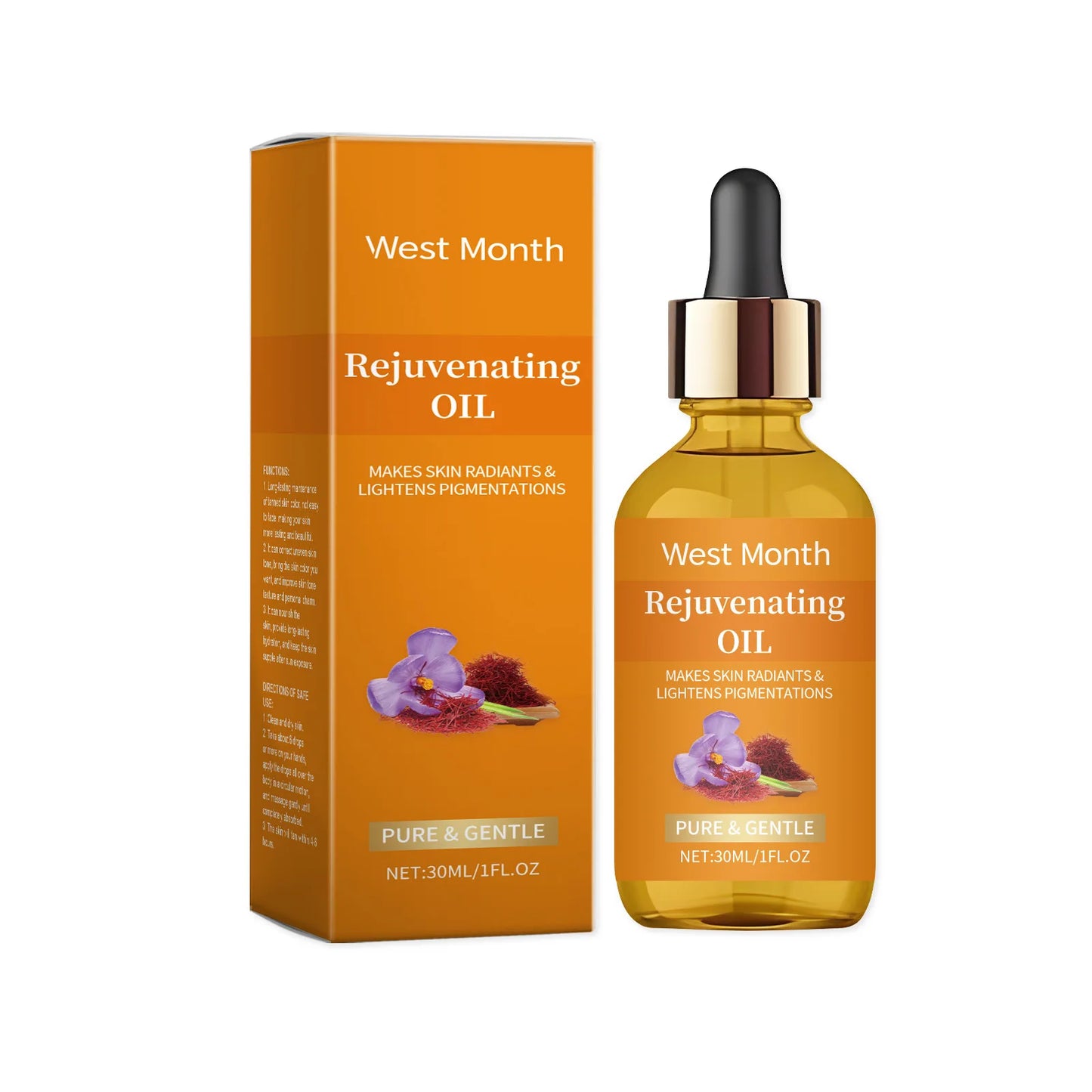 Gentle moisturizing anti-aging saffron facial serum