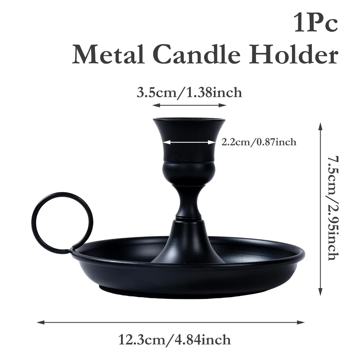 Metal Candle Holder Desktop Candlestick Adornment Candle Holder With Handle Centerpiece Dining Table Wedding Festive Decoration