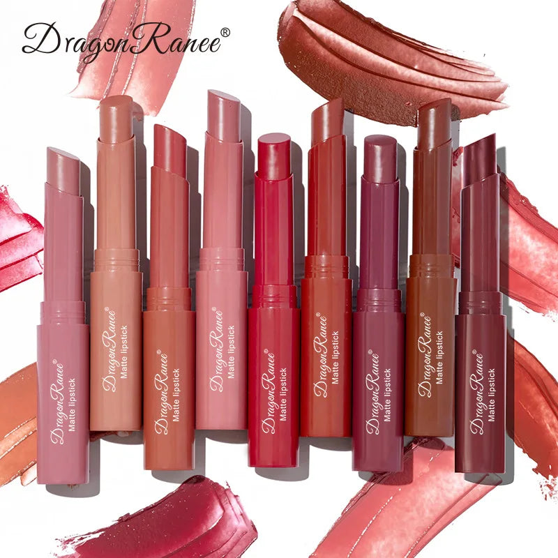 Nude Matte Lipstick Waterproof Nude Pink Lip Sticks Not Fading Sexy Red Velvet Lipsticks for Women Make Up Lasting Lip Cosmetics